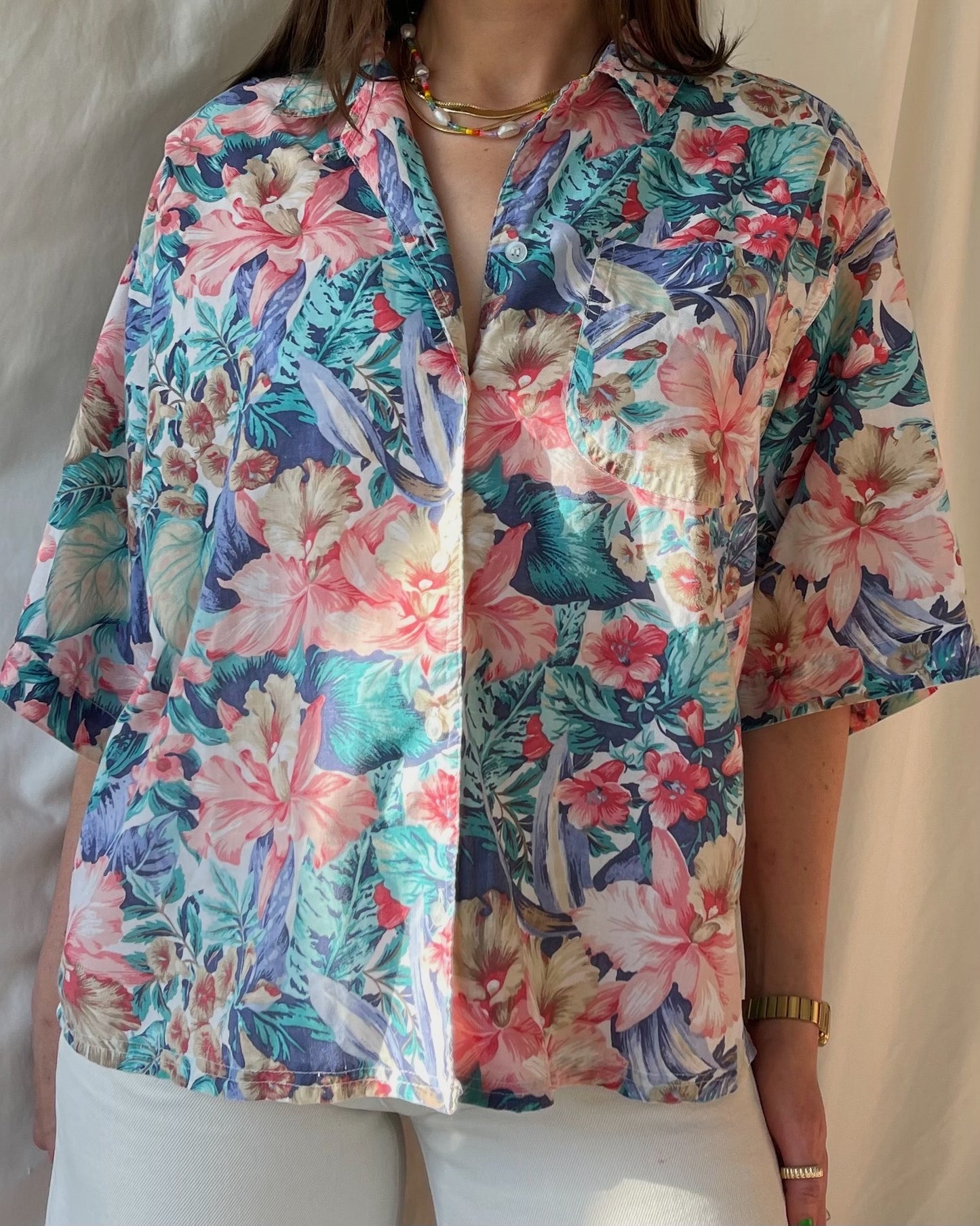Vintage floral buttonup