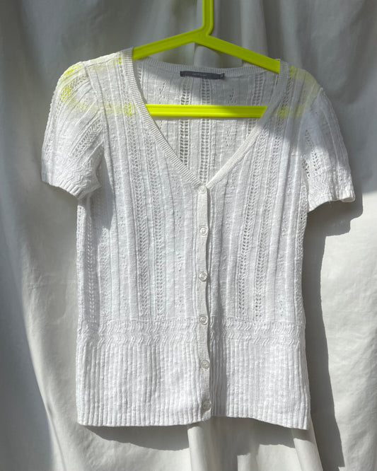 Short sleeve knit cardigan