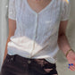Short sleeve knit cardigan