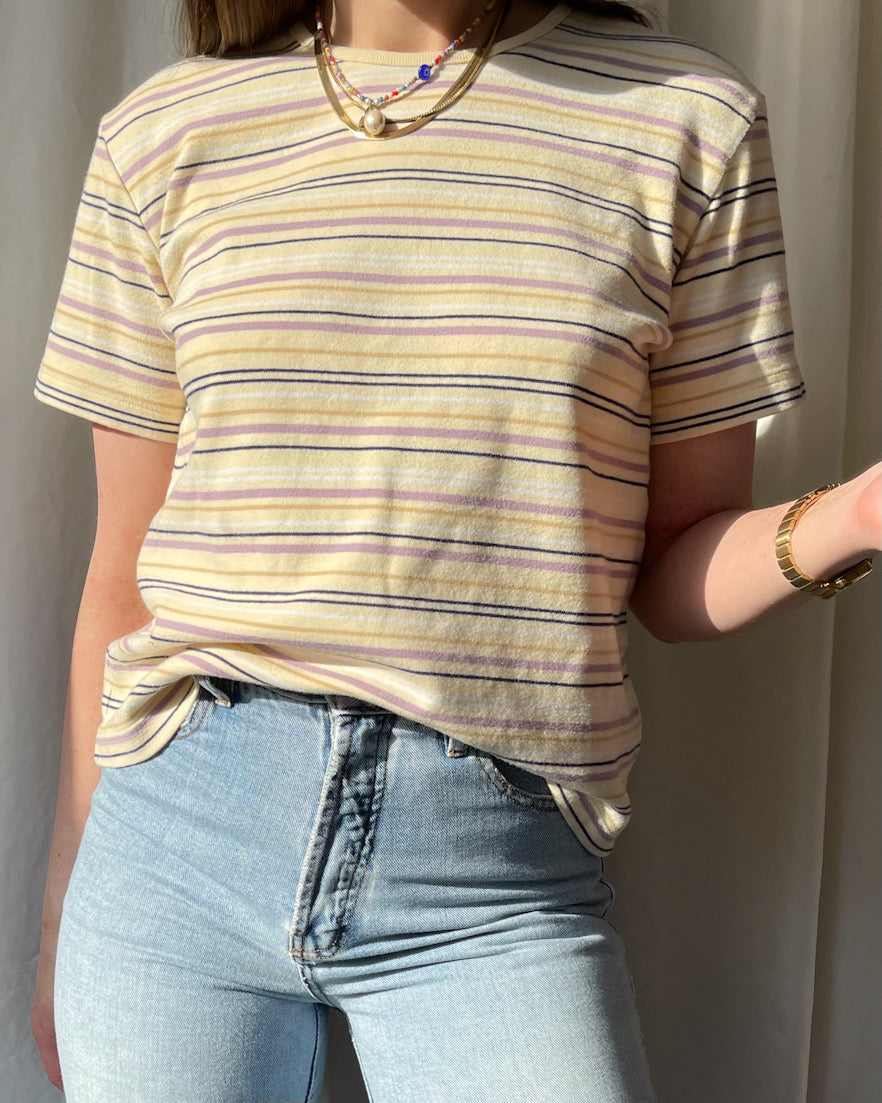 Striped cotton tee