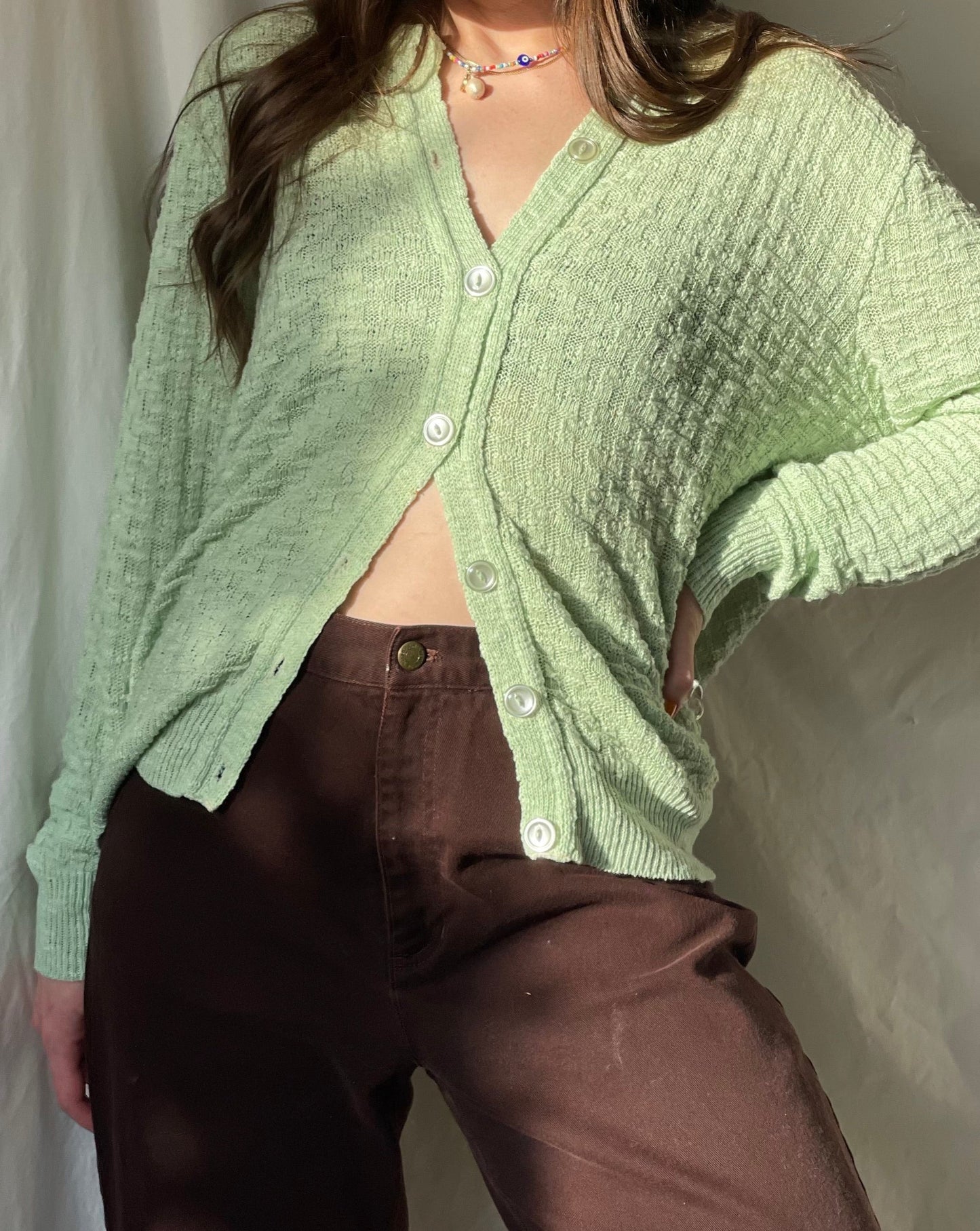 Vintage seafoam cardigan