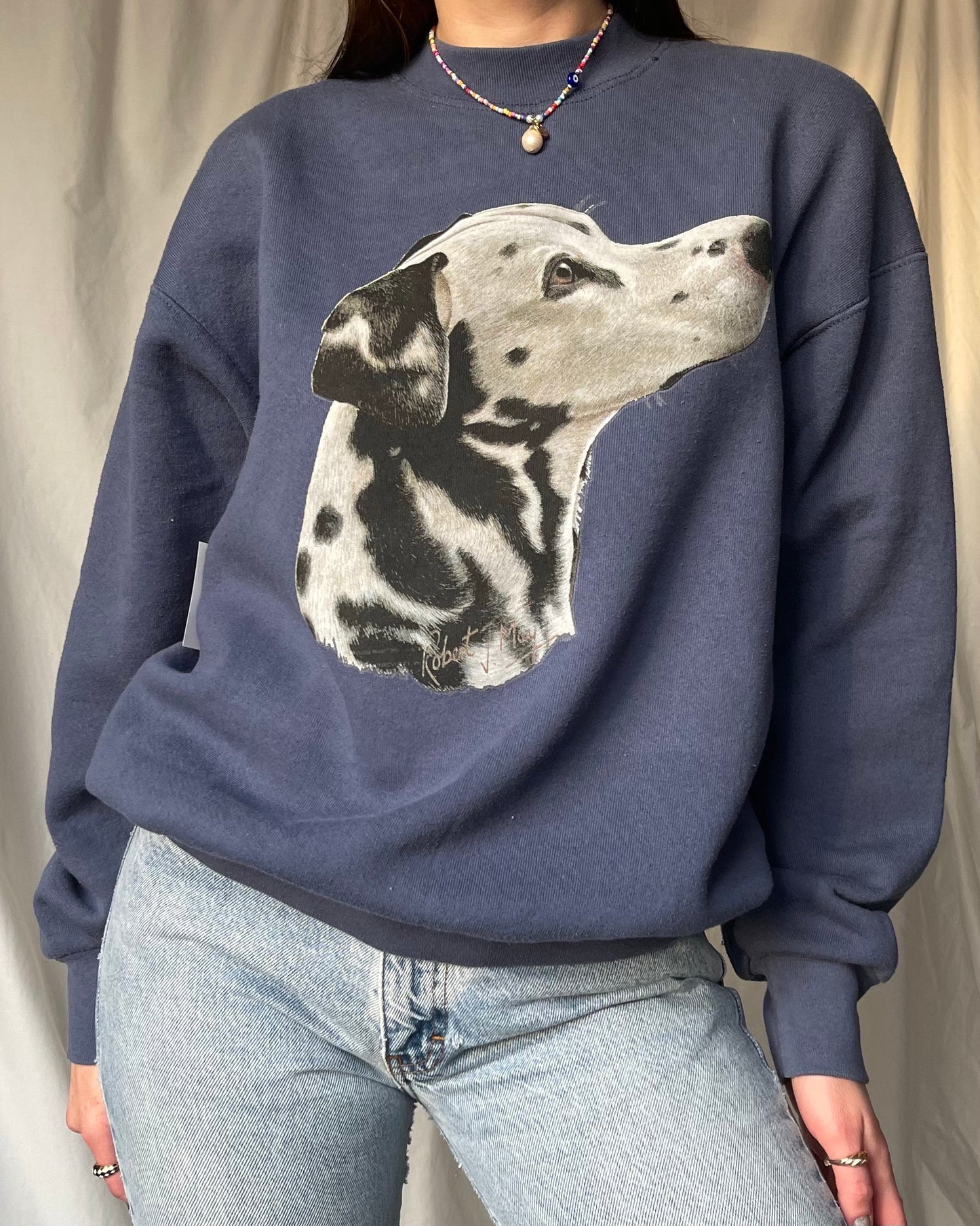 Robert J. May Dalmatian crewneck