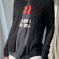 Black slinky knit cardigan
