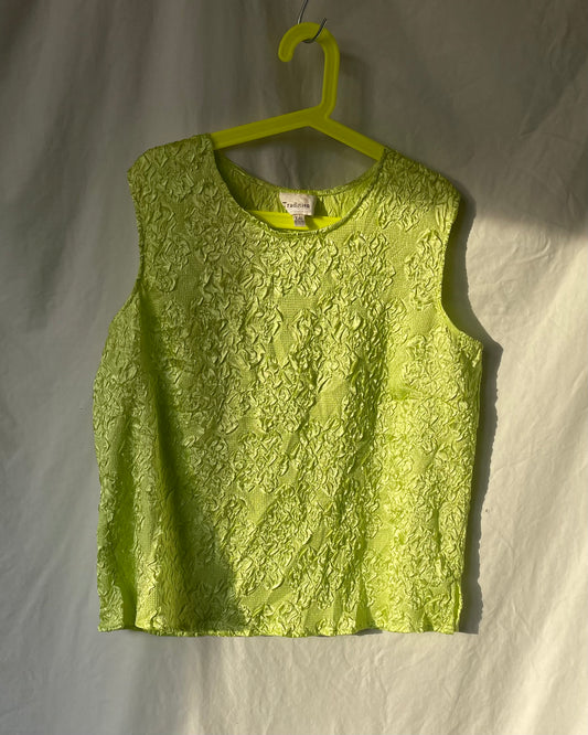 Green crinkle tank