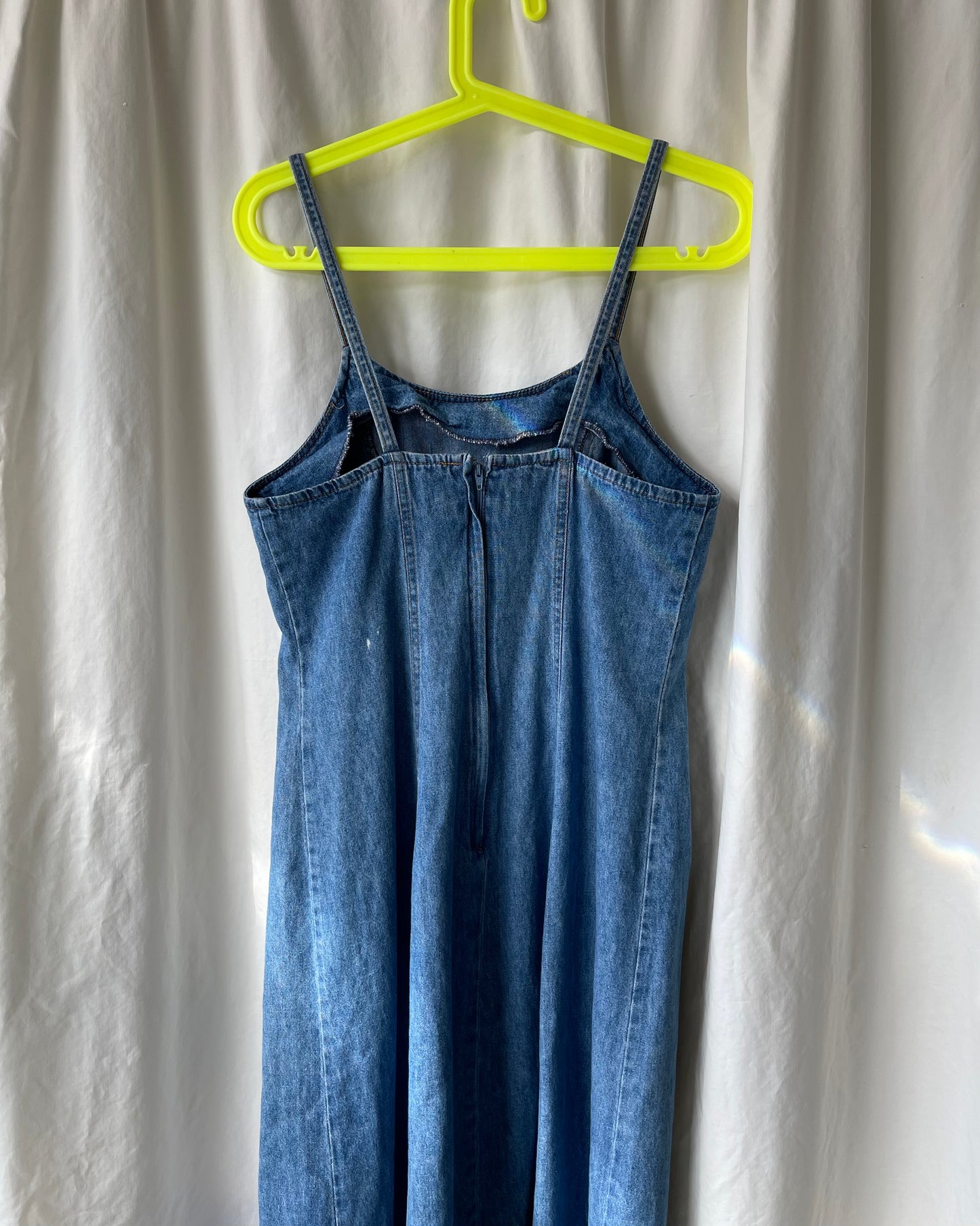 Y2K denim maxi dress