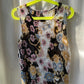 Sheer pleated floral tank