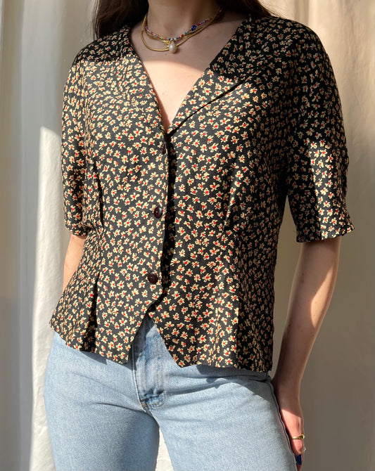 Floral buttondown blouse