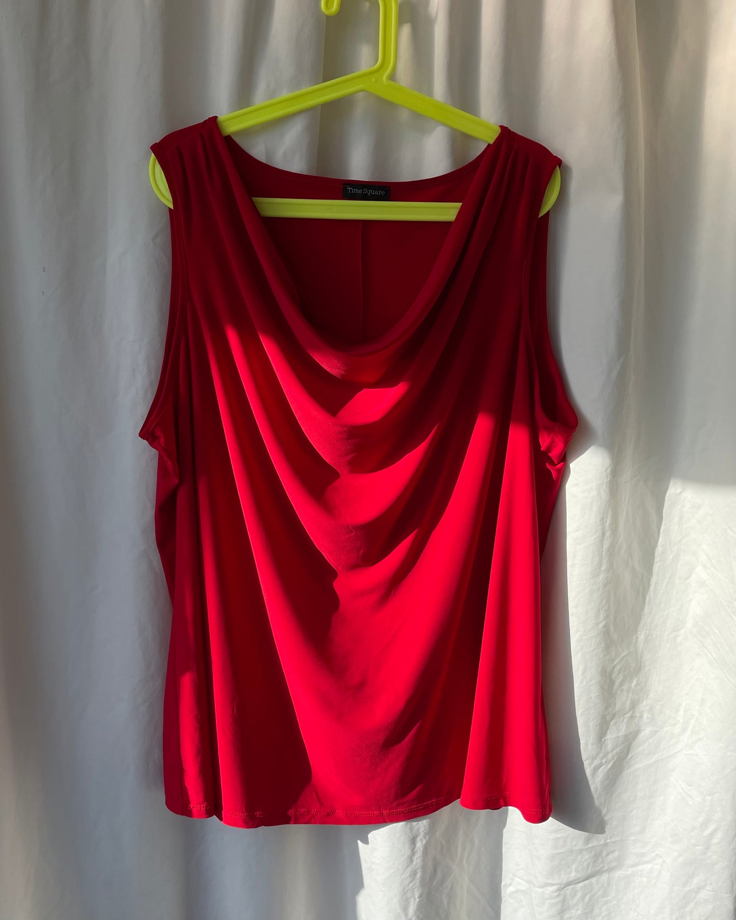 Cowl neck sleeveless top