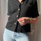 Short sleeve buttonup blouse