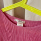 Pleated tee with lettuce edge