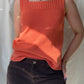 Square neck knit tank