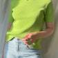 Ribbed cotton tee