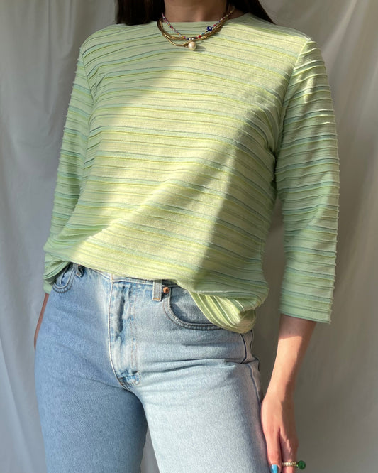 Striped textured top